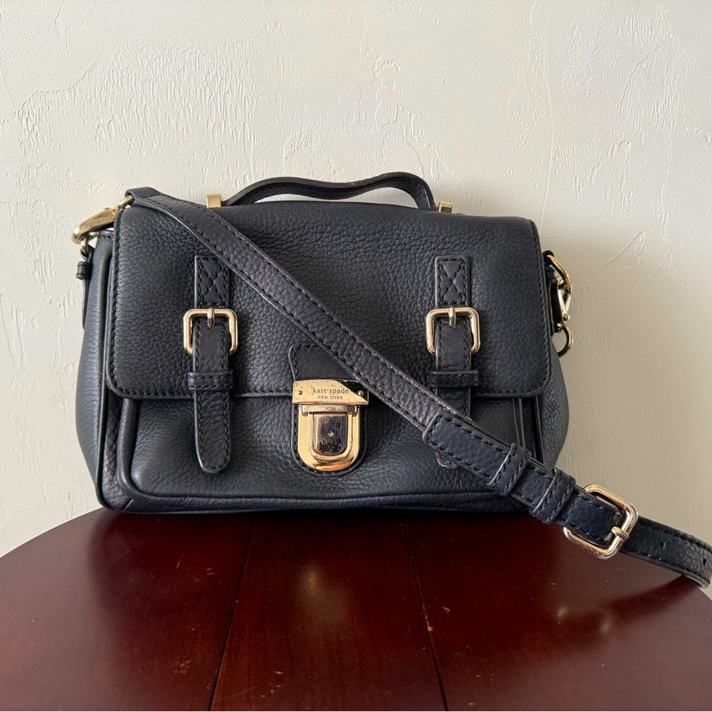 Kate Spade York Lola Briefcase Style Handbag Black Leatheree